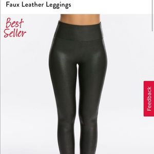 EUC Spanu Faux leather leggings (sz small)